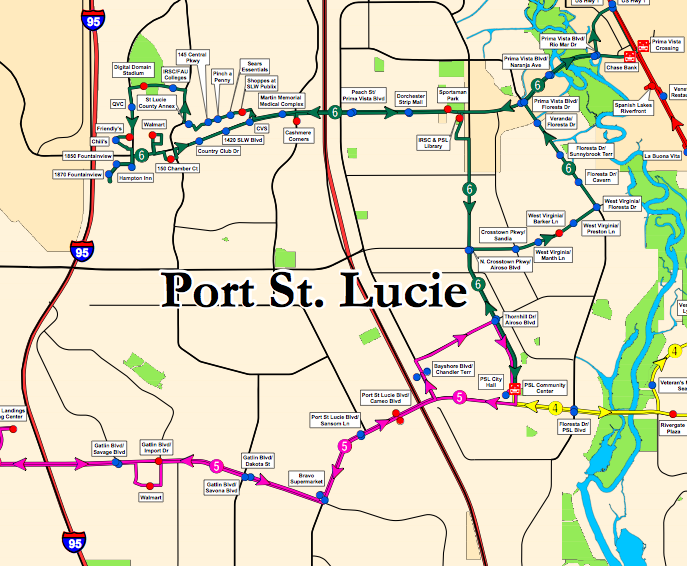 St. Lucie County Systemwide Transit Routes St Lucie TPO